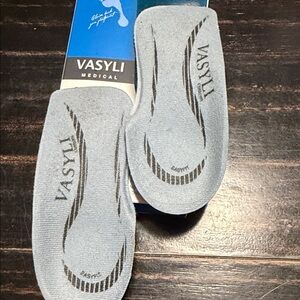 VASYLI Unisex Light Gray Orthotic Heel 3/4 insoles custom fit moldable